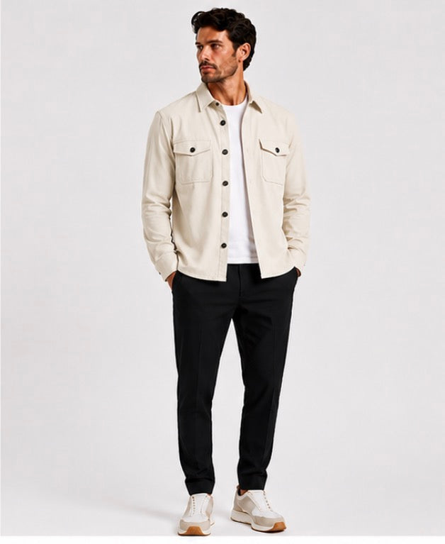 THE UOMO OVERSHIRT - LIGHT KHAKI