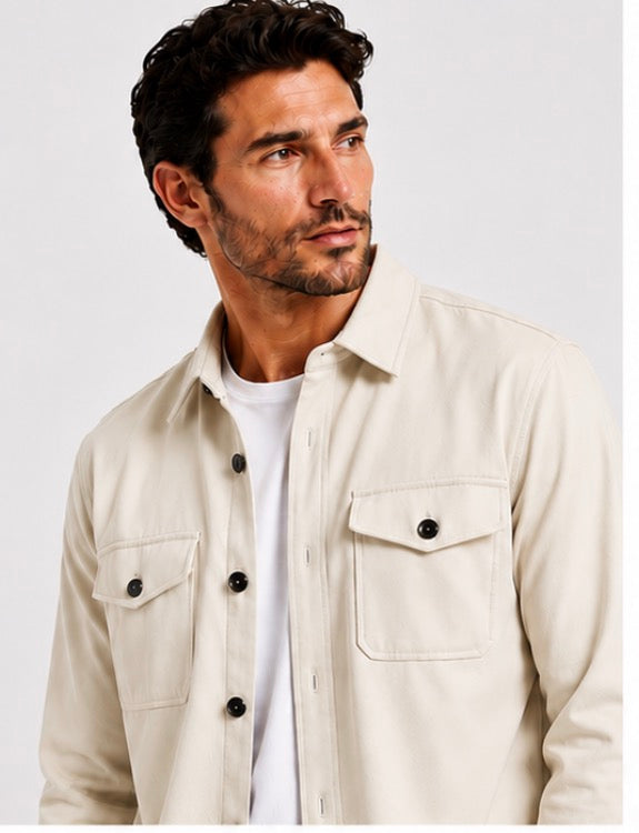 THE UOMO OVERSHIRT - LIGHT KHAKI