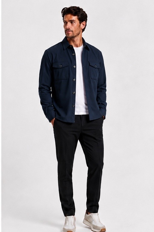 THE UOMO OVERSHIRT - NAVY BLUE