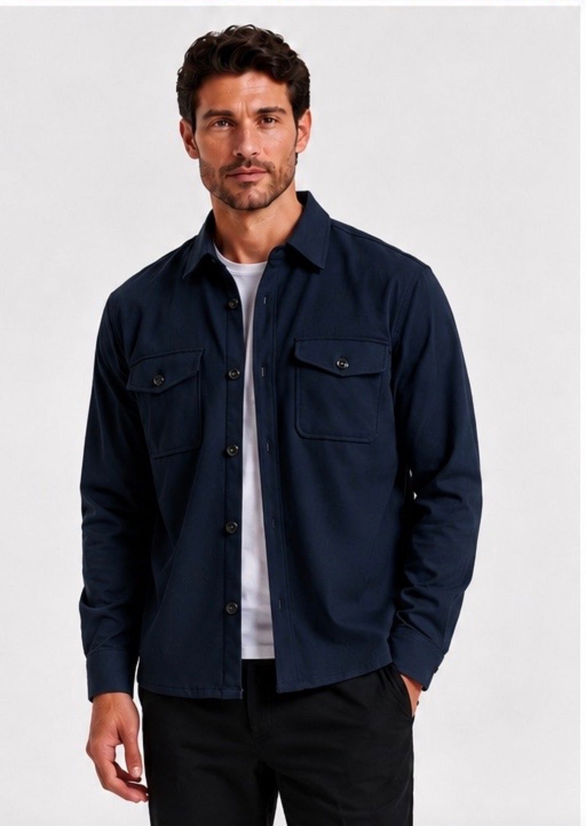 THE UOMO OVERSHIRT - NAVY BLUE