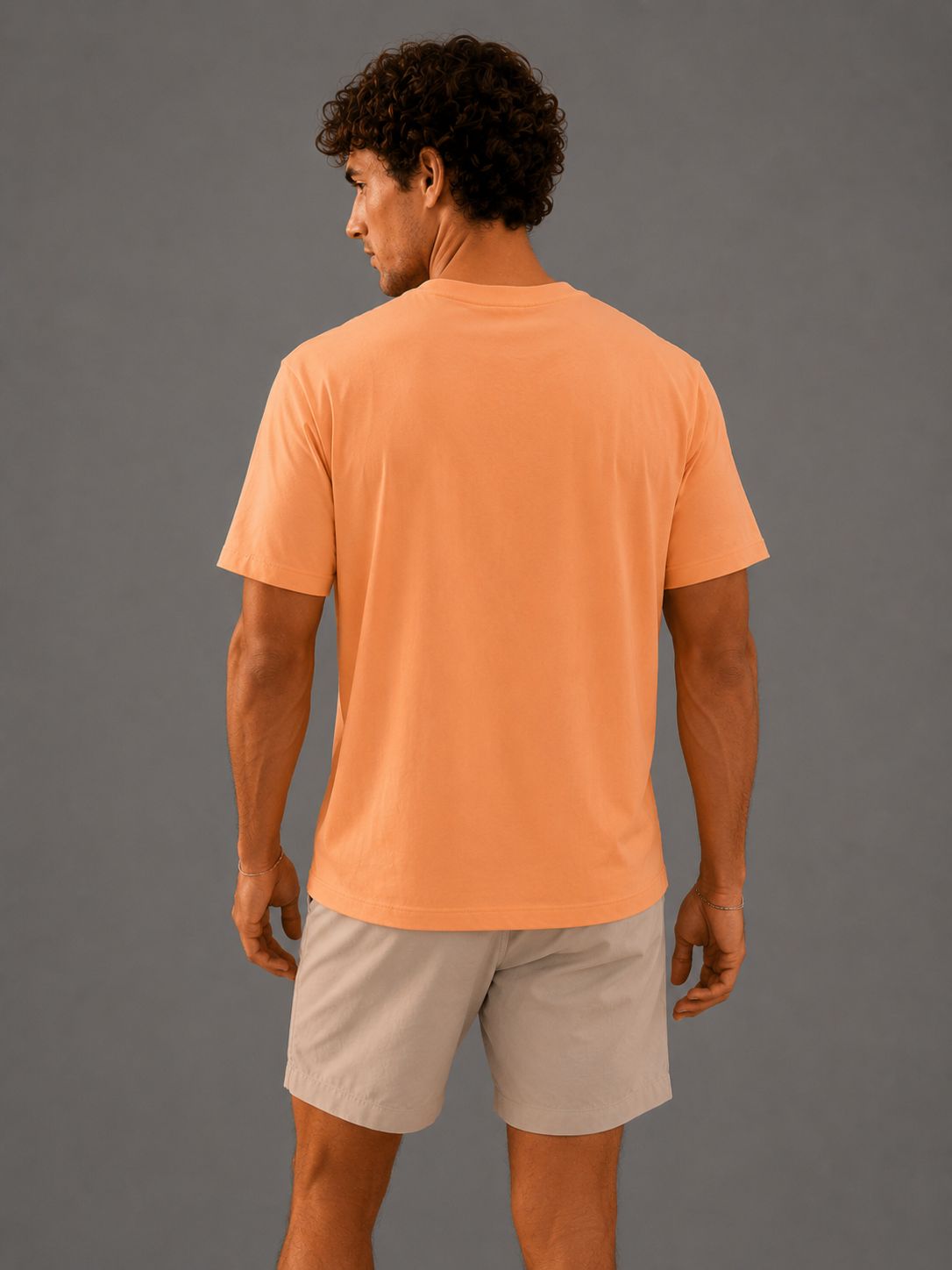 LUVANO BASIC REGULAR FIT TEE PEACH